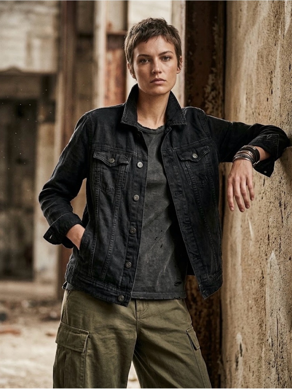 Classic Black imfn Jacket - Women's Casual Trucker